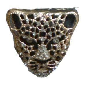 Thalia sodiGold and Black Leopard Ring